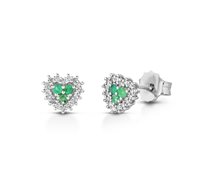 Orecchini Lelune Donna LELUNE DIAMONDS in Oro bianco Smeraldo 0.11 Ct LDEASM014011 - LDEASM014011